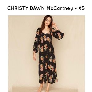 Christy Dawn Black Floral Long Sleeve Dress
